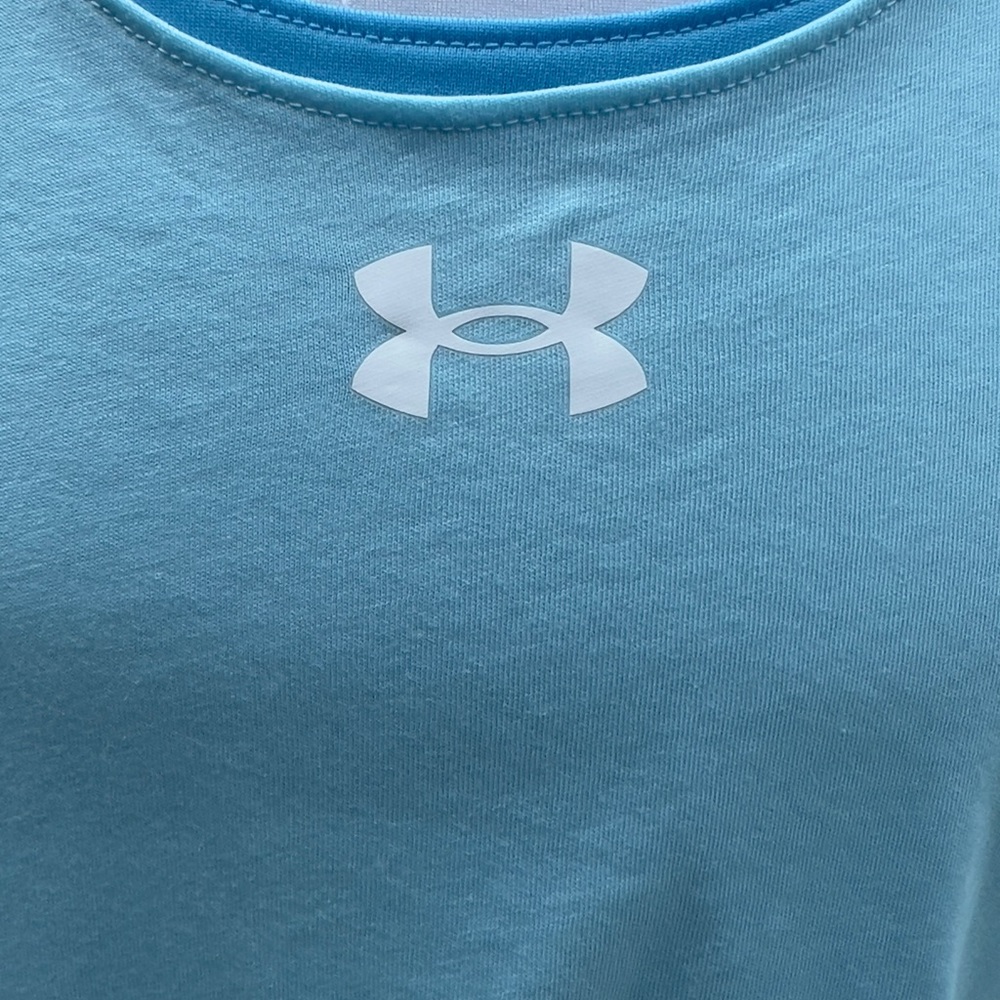 Under Armour Girls Double the Fun Tank YXL NWT Blue Racer Back Youth Extra Large - Picture 5 of 8